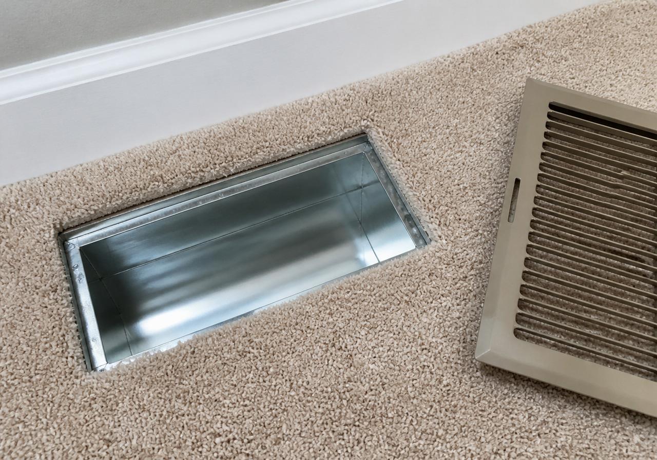 Floor vent register — after cleaning